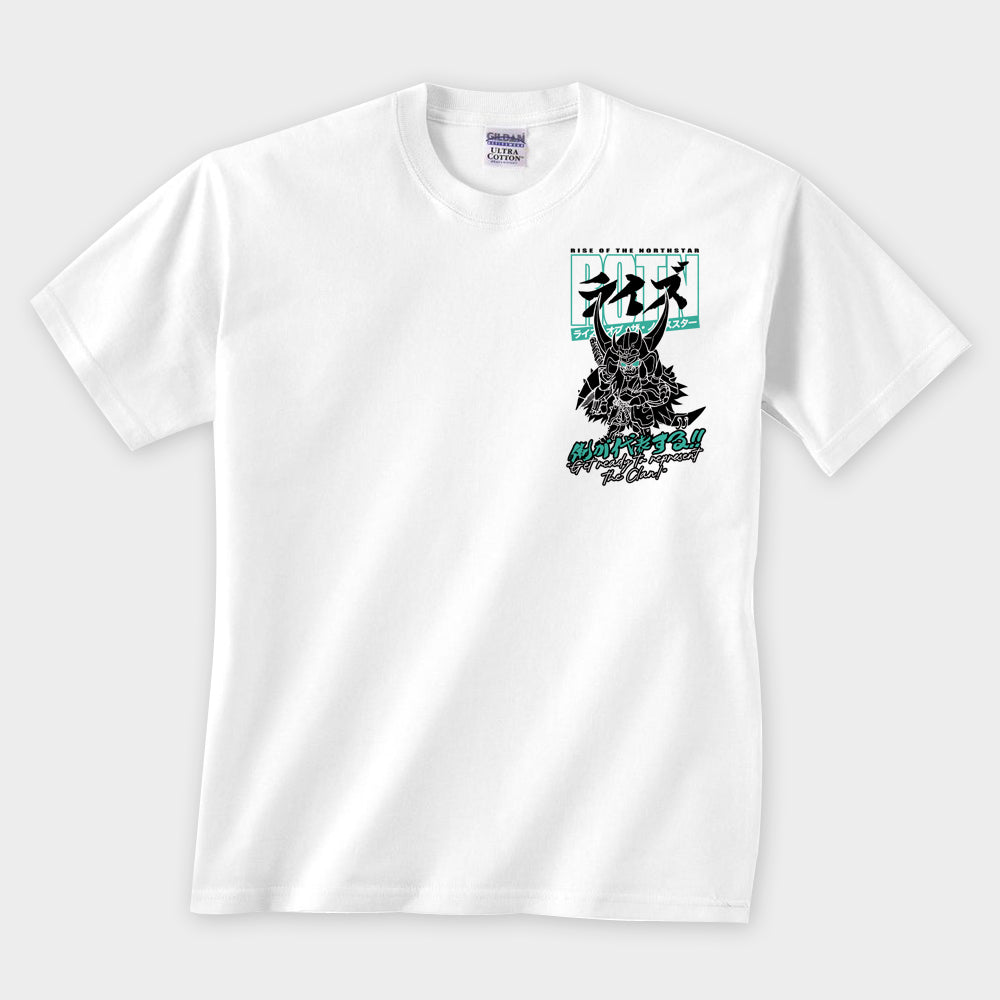 "CLAN" White/Turquoise Tee