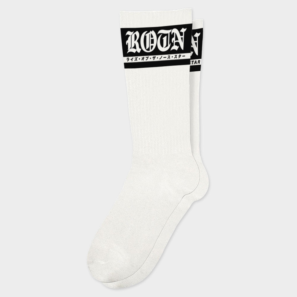 "ROTN" White Long Socks