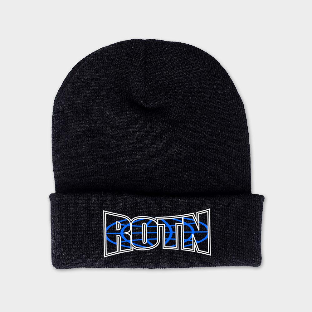 "GLOBE" Black Beanie