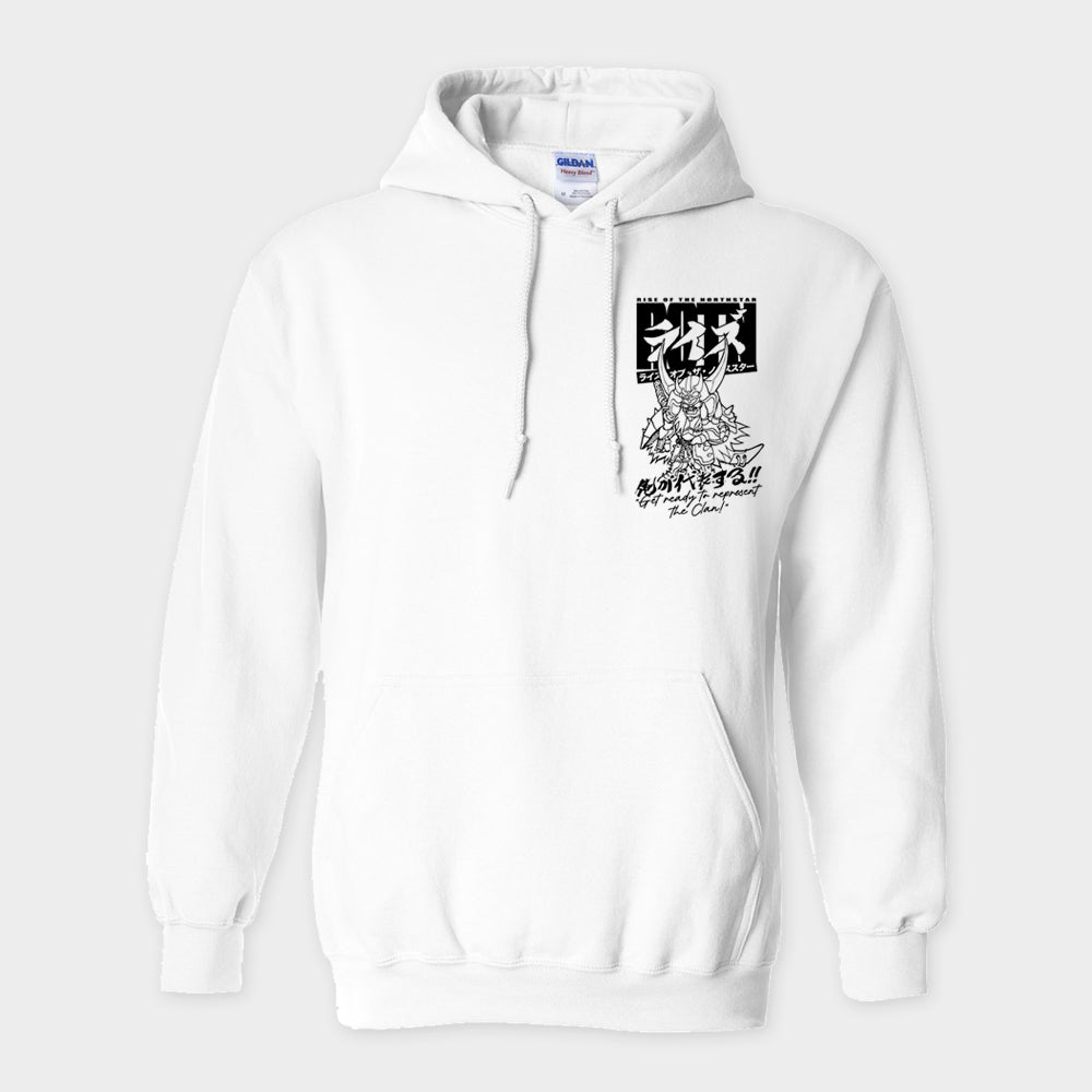 "CLAN" White Hoodie
