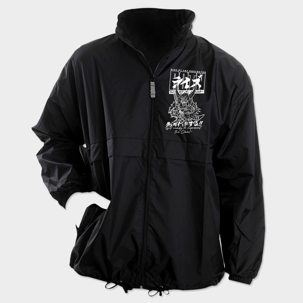 "CLAN" Black Windbreaker