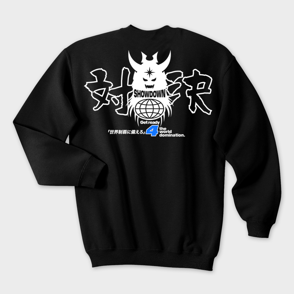 "GLOBE" Black Crewneck