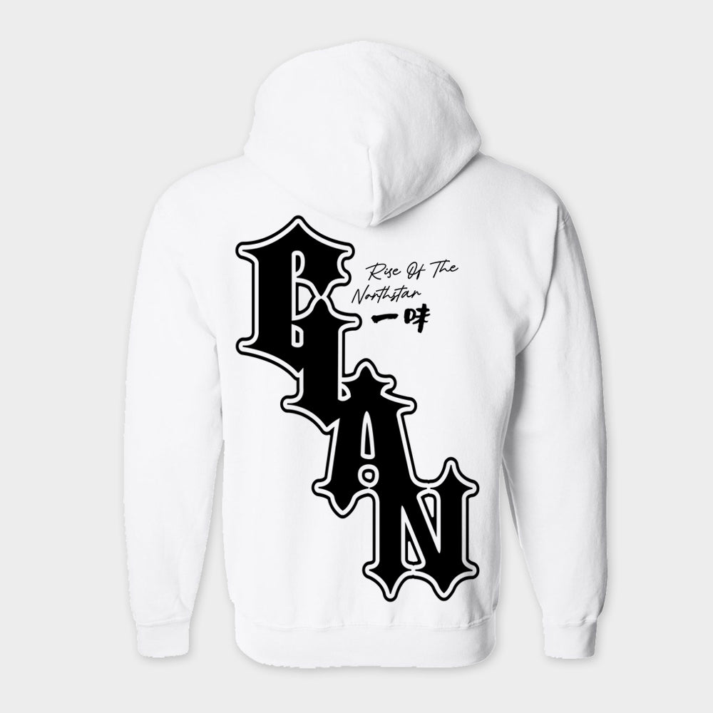 "CLAN" White Hoodie