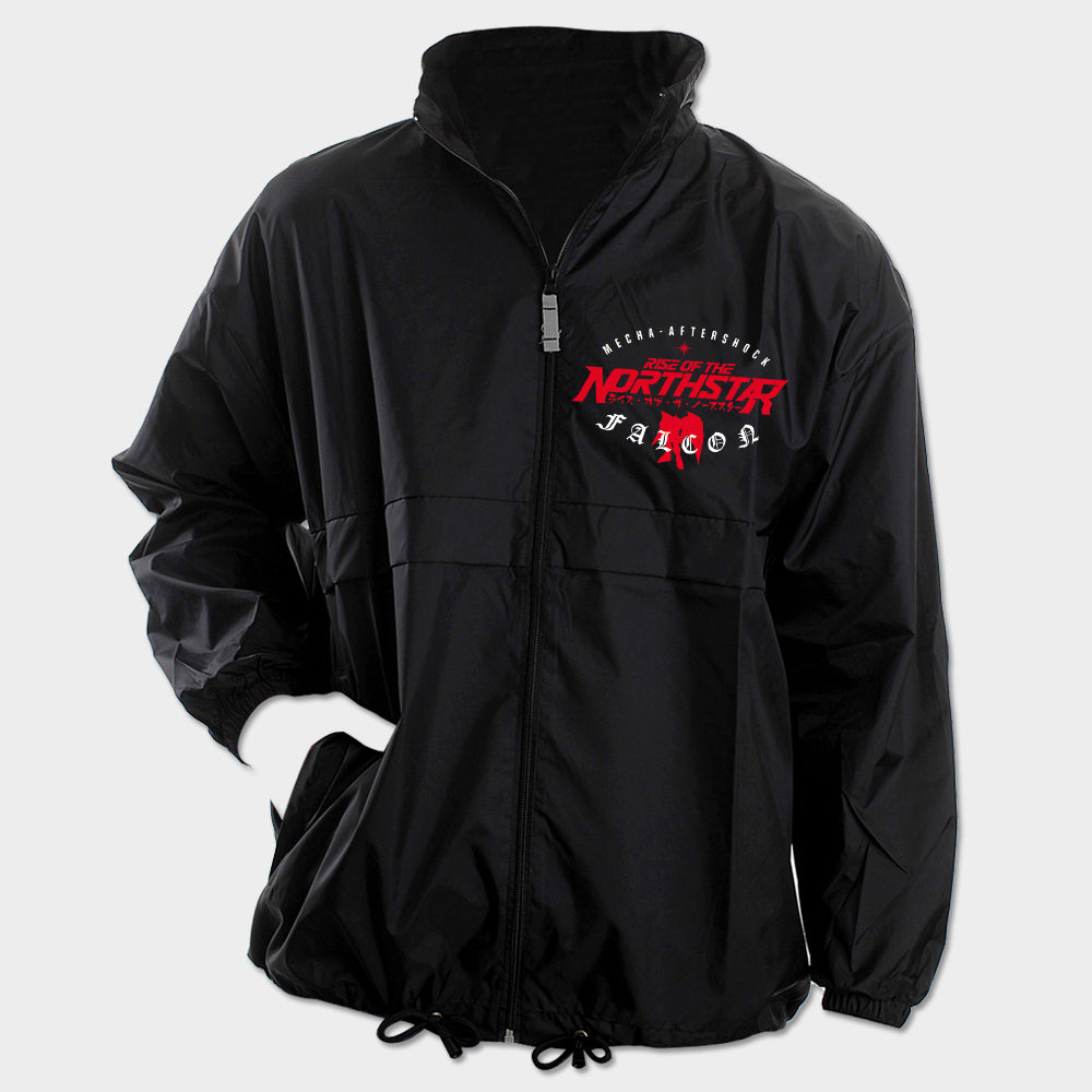 "DESOLATION HAWK" Black Windbreaker