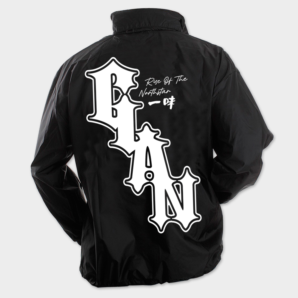 "CLAN" Black Windbreaker