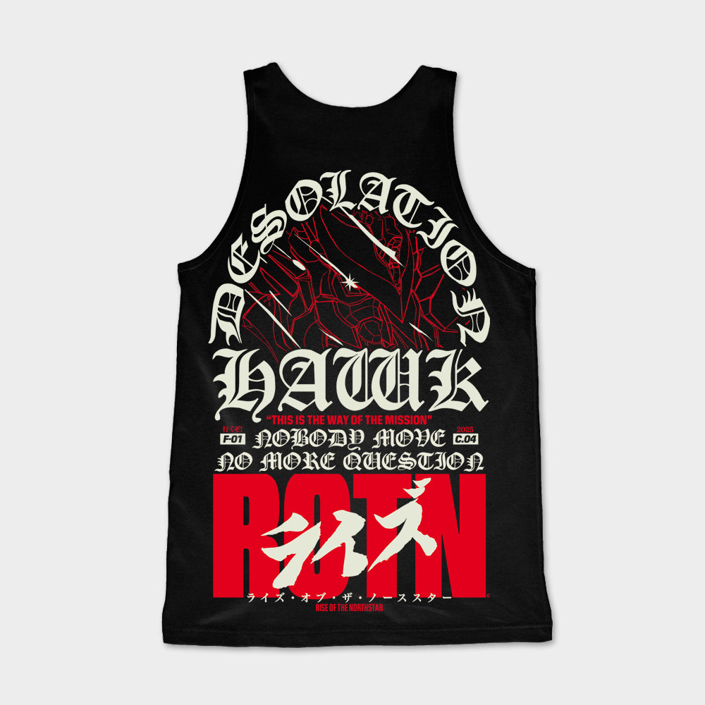 "DESOLATION HAWK" Black Tanktop