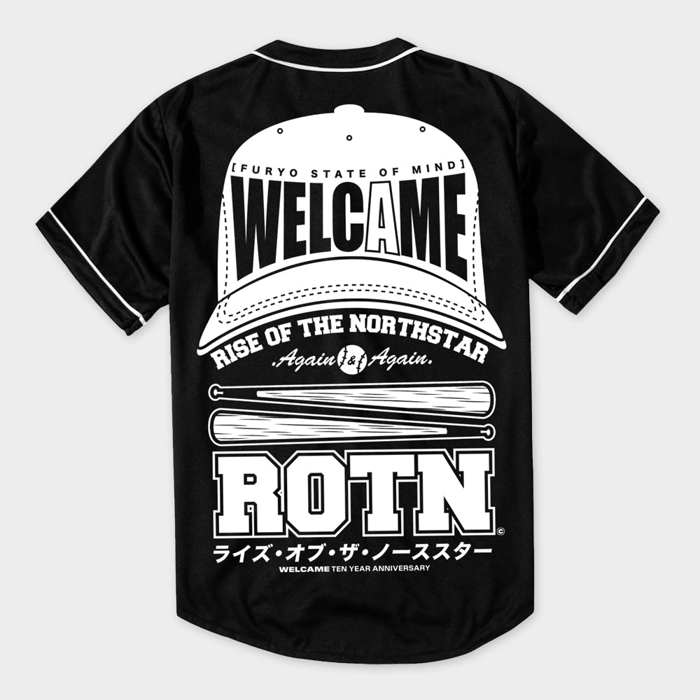 "WELCAME 10TH ANNIVERSARY" Black Baseball Jersey