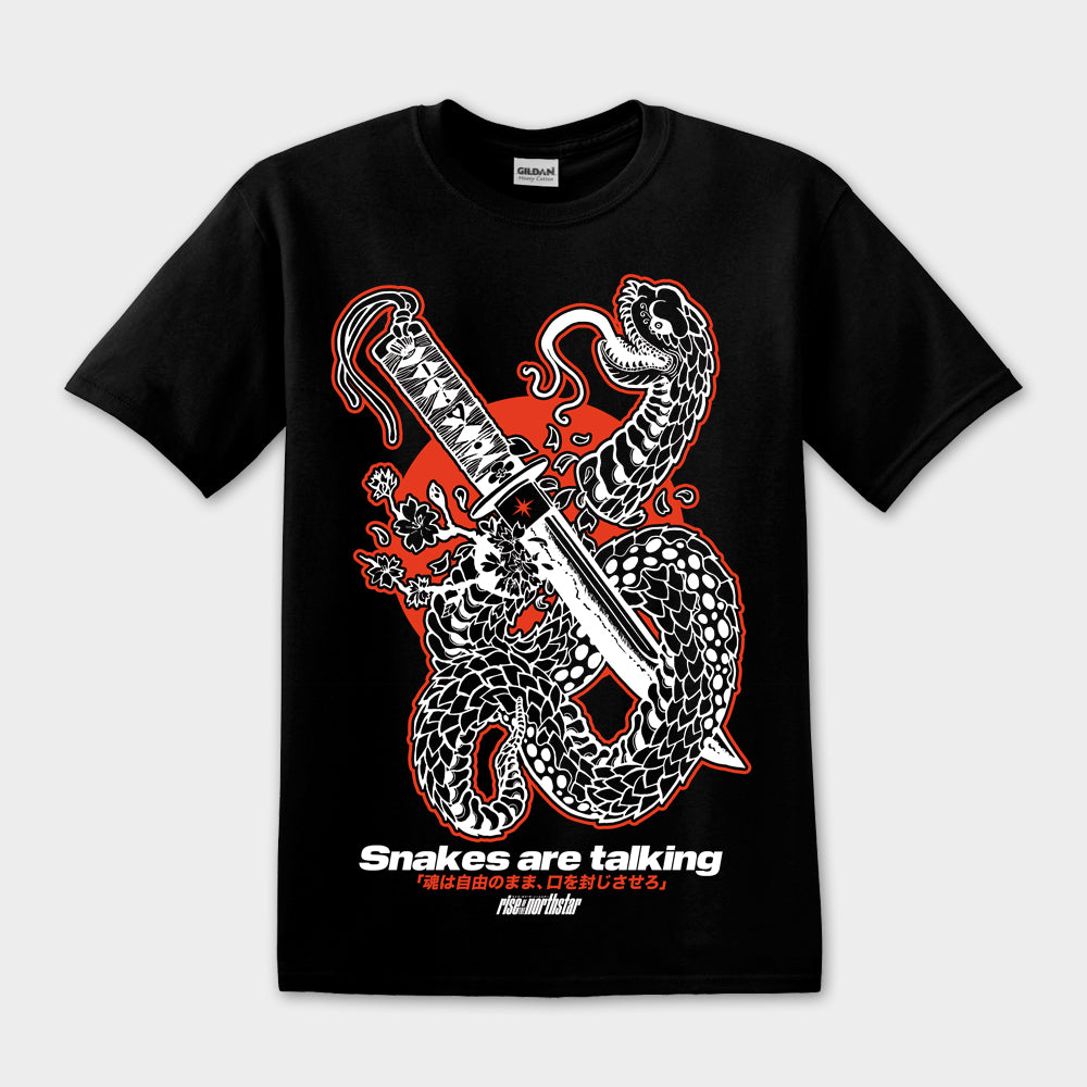 "SNAKES" Black Tee