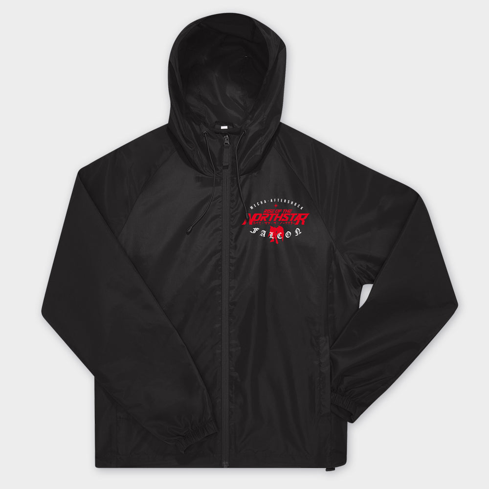 "DESOLATION HAWK" Black Windbreaker