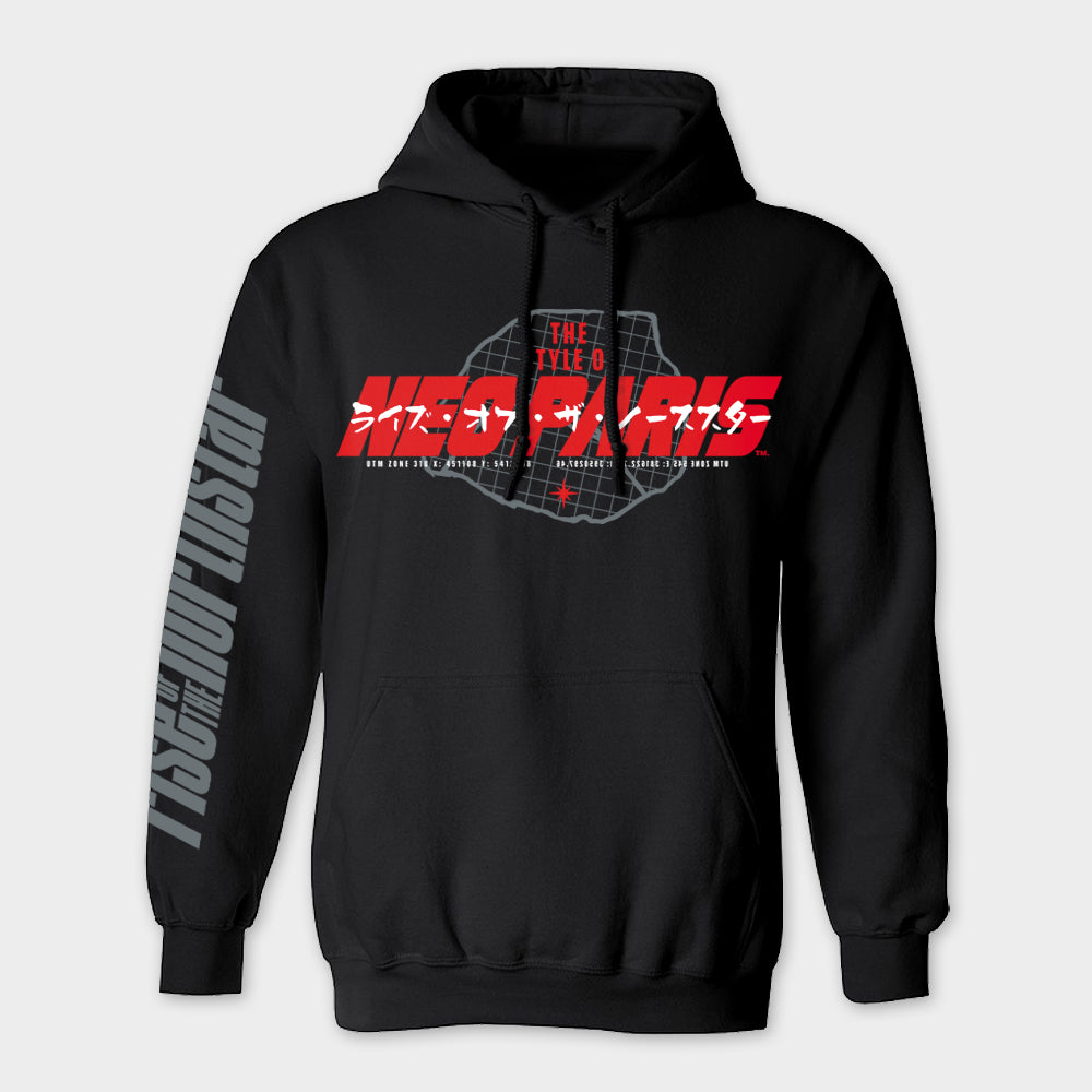 "NEO PARIS" Black Hoodie