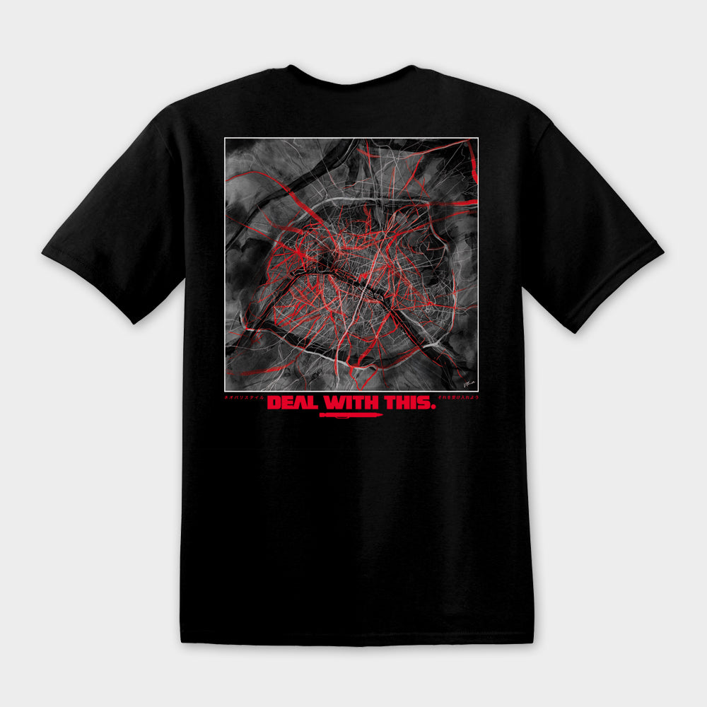 "NEO PARIS" Black Tee