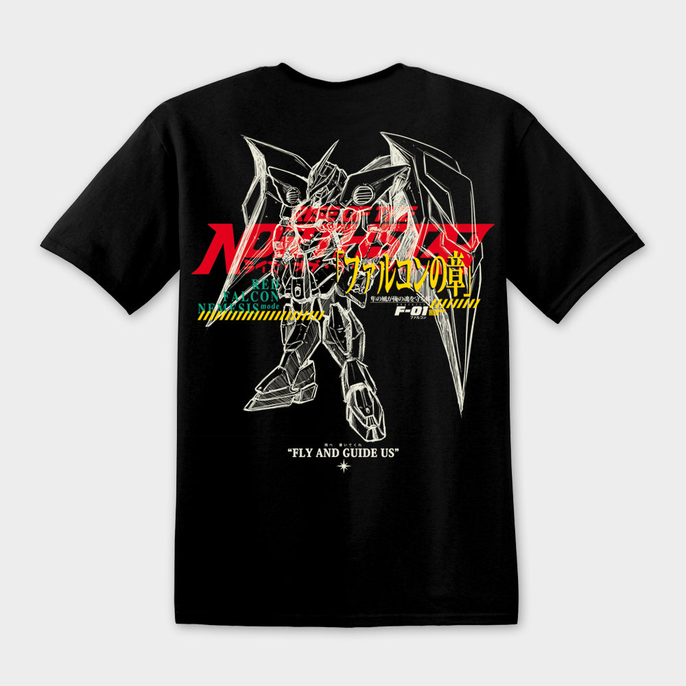 "CHAPTER OF THE FALCON" Black Tee